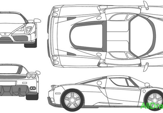 Ferrari Enzo (Феррари Энзо) - чертежи (рисунки) автомобиля